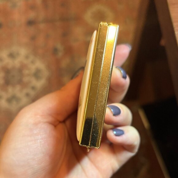 Vintage Gold-tone Floral Compact Mirror in Box Made in Japan 🇯🇵 - Picture 9 of 11